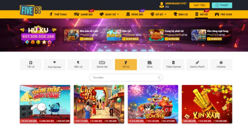 Giới thiệu nổ hũ Five88