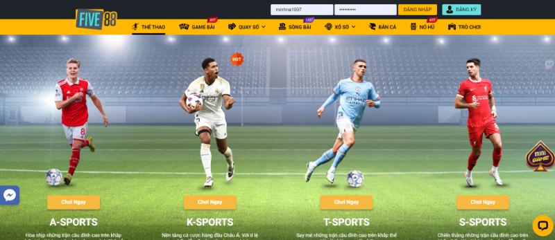 the thao five88 tong quan Tổng quan về sảnh cá cược thể thao Five88